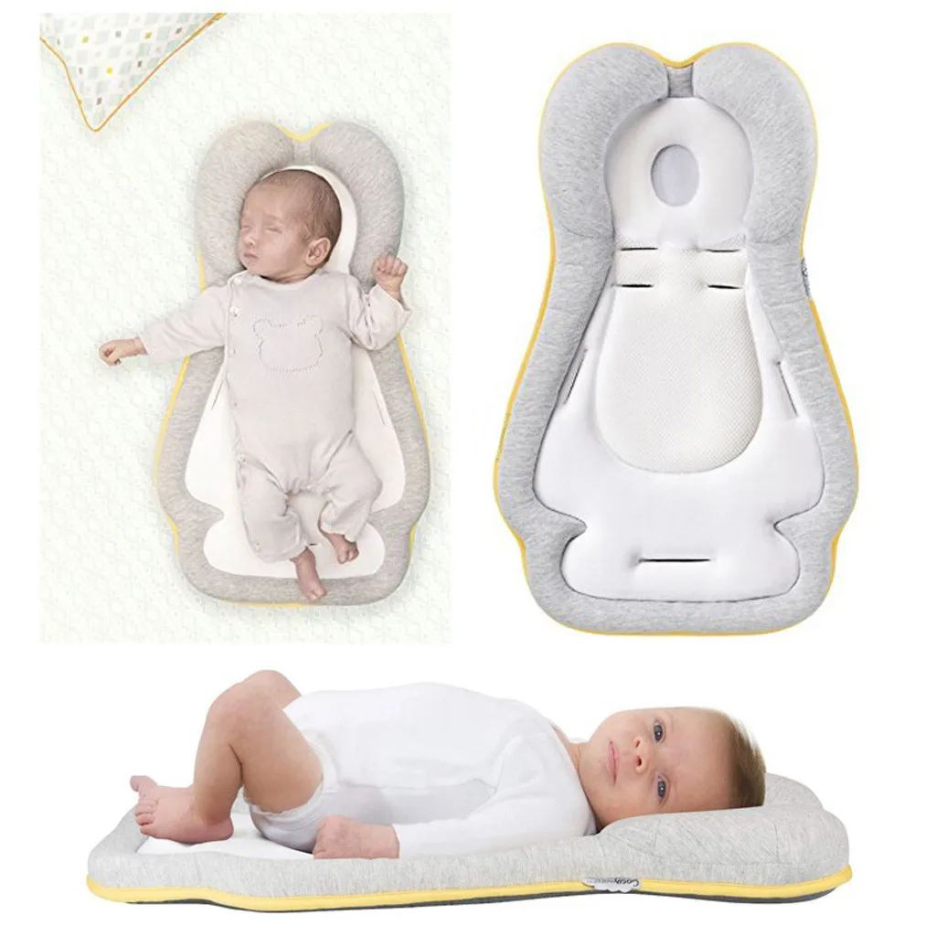 

Baby Stereotypes Pillow Infant Mattress Newborn Sleep Protection Cushion Positioning Pad Prevent Flat Head Anti Roll Pillow 2019