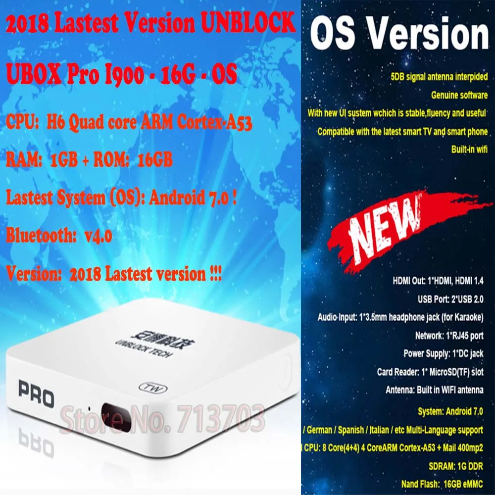Азиатский IP ТВ разблокировка UBOX5 Gen.5 PRO I900 OS версия UBOX 5 UBOX 4 разблокировка UBOX Android 7,0 телевизионная коробка с Bluetooth 1000 ТВ-каналы