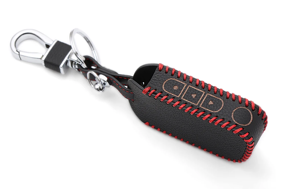 For Starline A93 / A63 Leather Key Case for Russian Version in Two-Way Car Alarm Remote Control LCD Fob Cover protect shell | Автомобили и