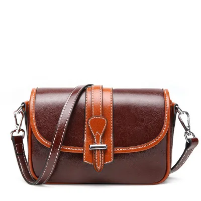 

2019 trendy small color bloack flap one shoulder bag for women summer brown white crossbody bag vintage mini messenger bag