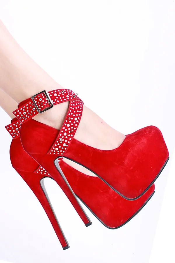 Heels Ursprüngliche Größe Plus Kappe Nieten Stilvolle 15 Pumpt Frau Absicht 4 Dünne Populäre Runde Schuhe Jr94551 Frauen Mode BnzwBFUrq