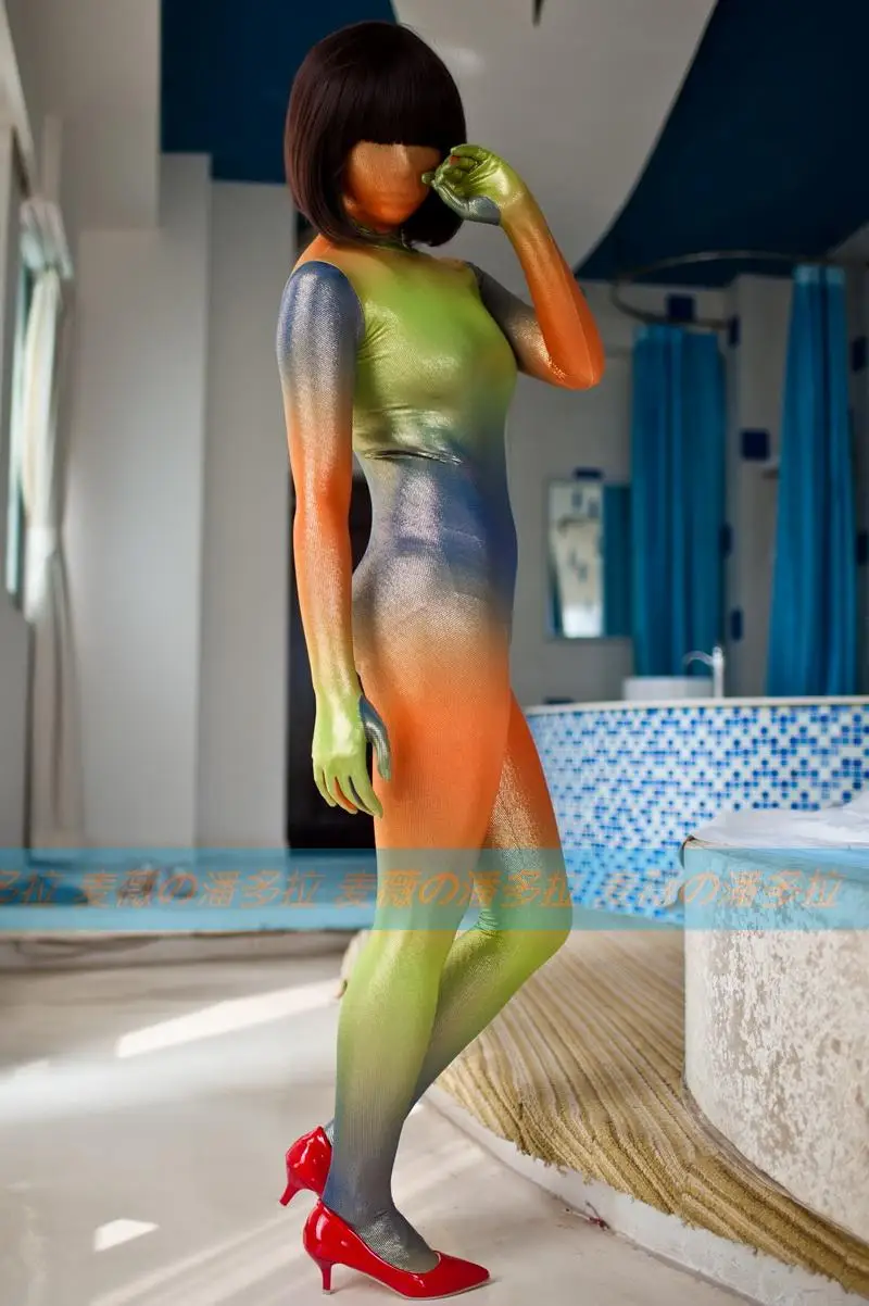 

(MW9299) Luxury Customize Gradient Color Composite Lycra Spandex Zentai Suit