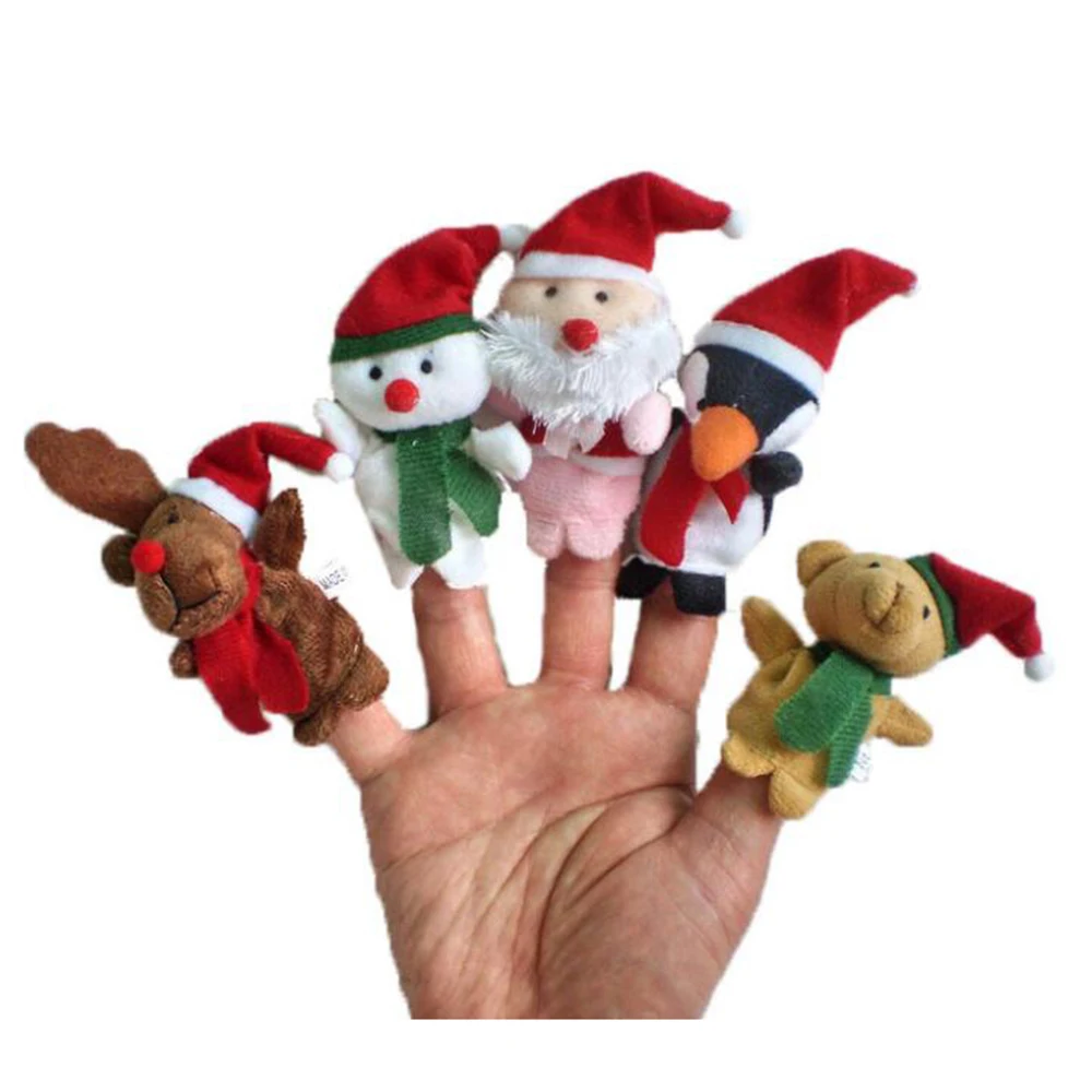 5 шт./компл. Рождество палец куклы История образования аксессуар Милый пальчиковые куклы, плюшевые детские игрушки