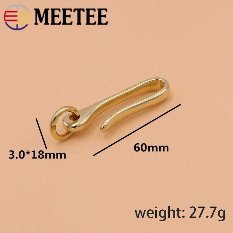 Meetee 2 шт. 49/60/72 мм латунная ткань с металлической пряжкой u образный крюк Кнопка