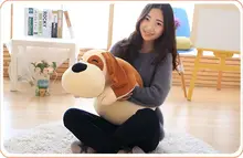 middle cute plush lying dog toy soft brown dog pillow doll gift about 60cm 2611