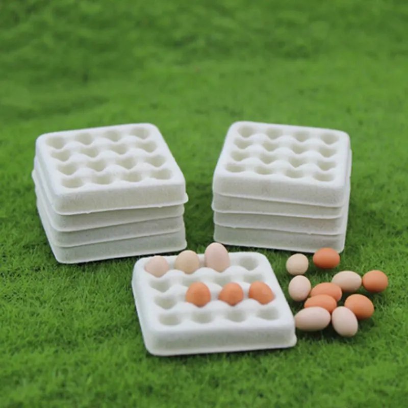 

1 Pc New Mini Empty Egg 40*40*6mm Food Playing Tray Dollhouse Model Miniature Toy