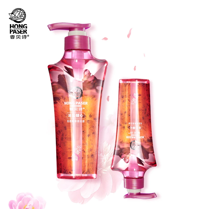 HONG PASER Plant Essence Moisturizing Exfoliating Skin Whitening Long-lasting Fresh Scented Body Wash Shower Gel