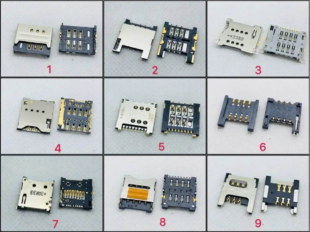 6/8/9PIN ПК ноутбук Панель планшет gps навигации электронные продукты плеер Micro Sim SD TF карт флип разъем части