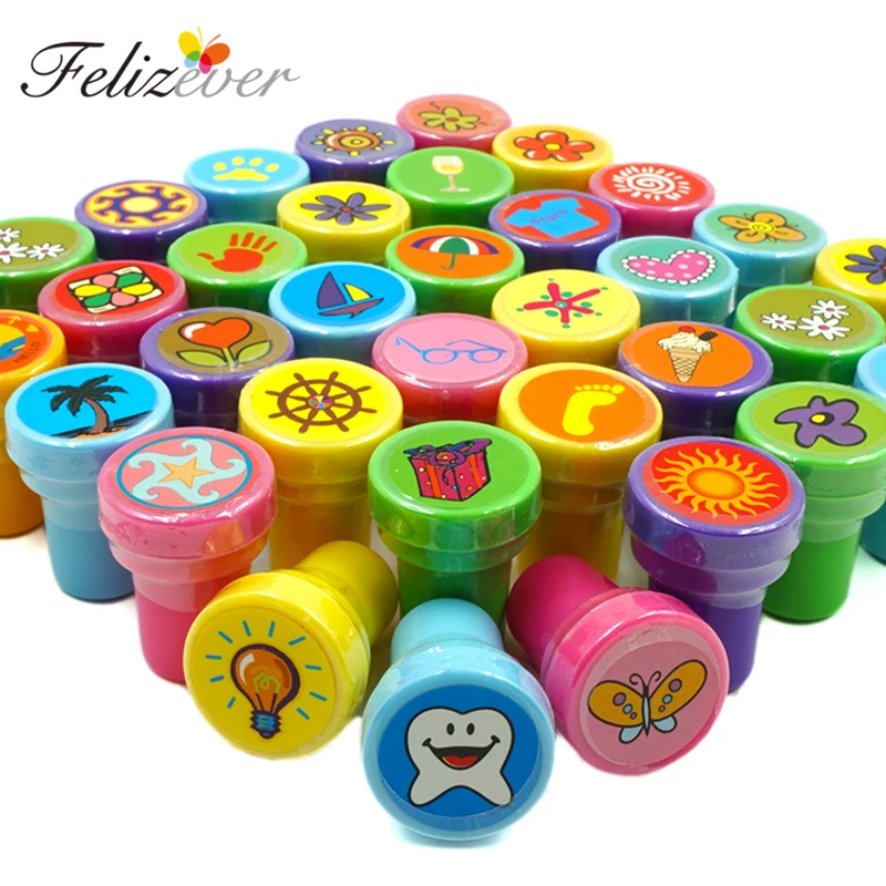 36PCS Self-inking Stamps Kids Birthday Party  Favors for Birthday Giveaways Gift Toys Boy Girl Goodie Bag Pinata Fillers