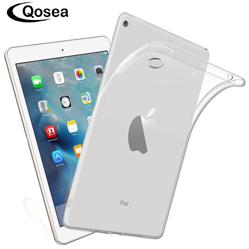 

Qosea For Apple iPad Mini 5 7.9 Case Transparent Slim Silicone Ultra-thin TPU Skin Soft For iPad 9.7 10.5 12.9 Protective Cover