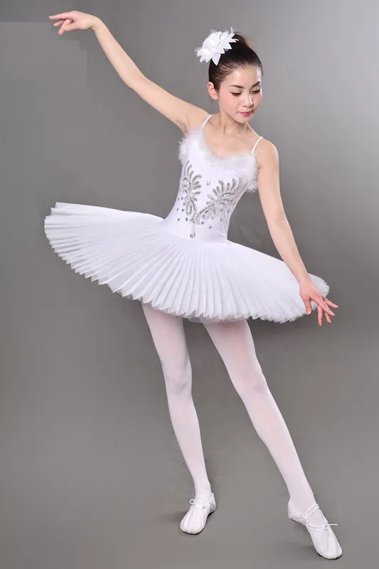Черная/белая балетная Одежда для девочек, профессиональная балетная пачка, танцевальная одежда для женщин, взрослое балетное платье, балериновое танцевальное платье, сценический костюм