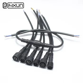 

10Pair M12 Waterproof 2 3 4 5 Pin IP65 Power Cable Wire Plug for LED Strips Male and Female Jack Connector Small Size Head 20CM