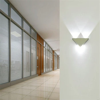 

Modern Led Wall Lamp Aluminum Body Triangle Wall Light 3W Bedroom Home Lighting Luminaire Bathroom Light Fixture Wall Sconce
