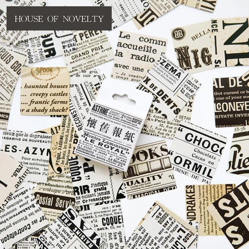 Creative Old Newspaper Decorative Stickers Adhesive Stickers DIY