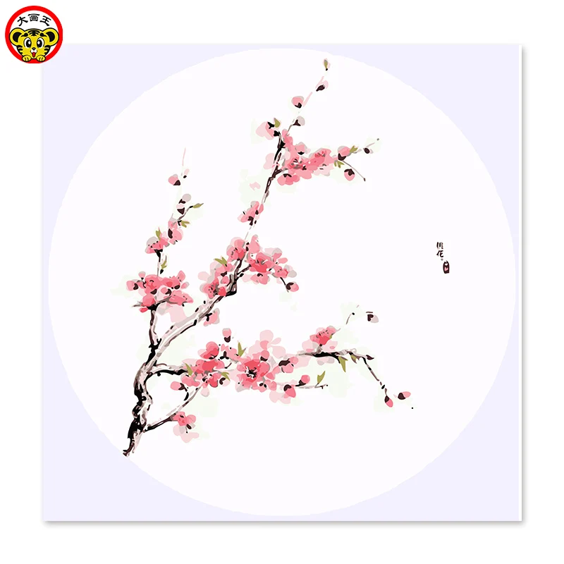 Содержит цветущую сливу нарисованные на холст своими руками масляная живопись по номерам известные картины Абстрактная живопись цветная гитара