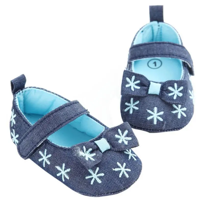 Spring Autumn Newborn Baby Girls Shoes Soft Cotton First Walkers Baby Shoes Butterfly-knot First Sole Shoes