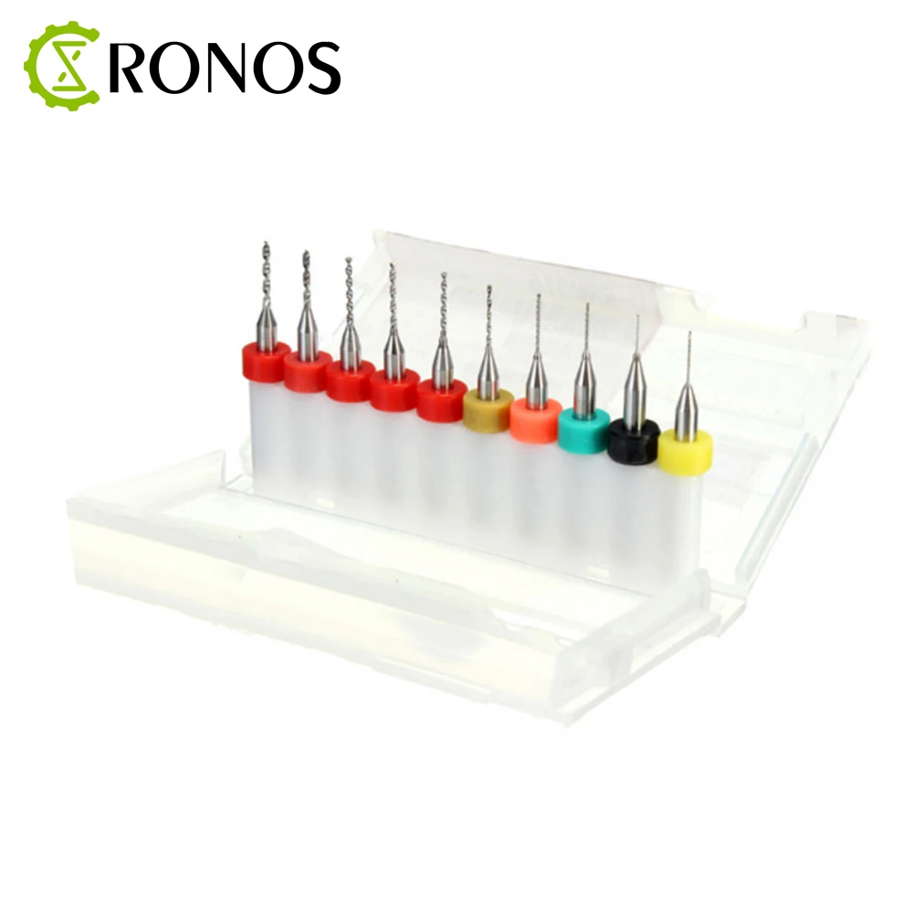 

10Pcs/Set 0.1-2.0mm PCB Engraving Mini Twist Drill Bit Set Carpenter Woodworking Drill Set Bit