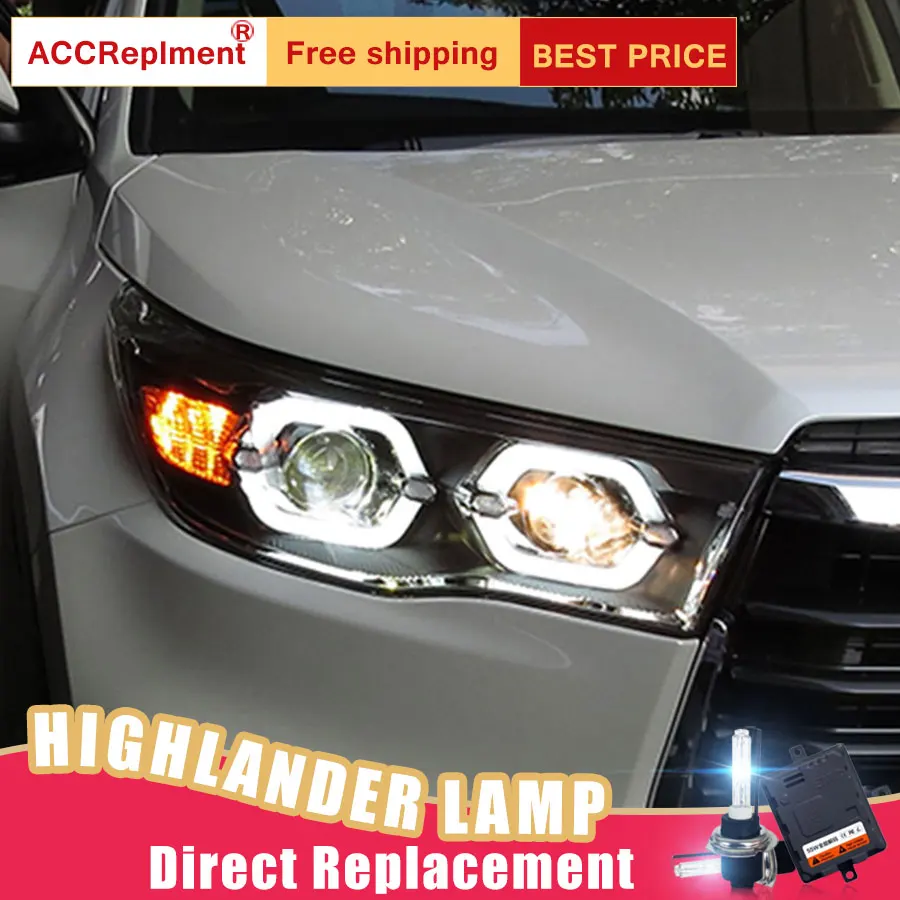 ^*Best Offers 2Pcs LED Headlights For Toyota Highlander 2015 led car lights Angel eyes xenon HID KIT Fog lights LED Daytime Running Lights ^*Best Offers 2Pcs LED Headlights For Toyota Highlander 2015 led car lights Angel eyes xenon HID KIT Fog lights LED Daytime Running Lights
