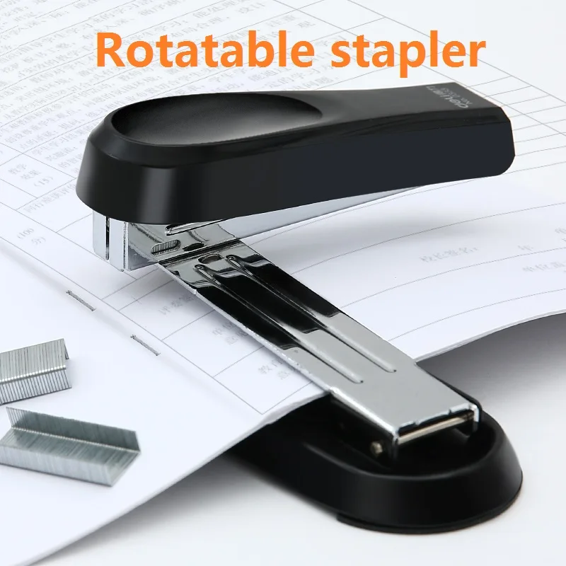 

360 Angle Multifunction Rotatable Stapler 50Pcs of 24/6 Staples Can Put In Capacity 25 Sheets Office Supplies Deli 0333