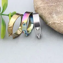 Новое поступление, нержавеющая сталь, 3 цвета, защитные кольца, панк шип, заклепки, конус, Койоты, хип-хоп кольцо для женщин