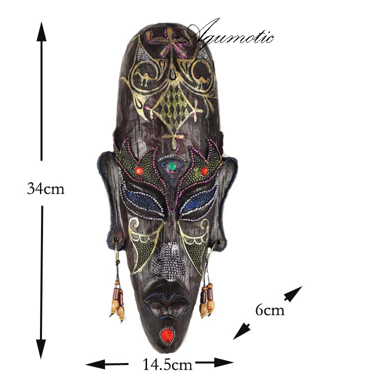Aqumotic настенная африканская маска настенный Декор 3d маска племя ручное украшение Смола лицо крутые африканские маски Фейсбук Декор