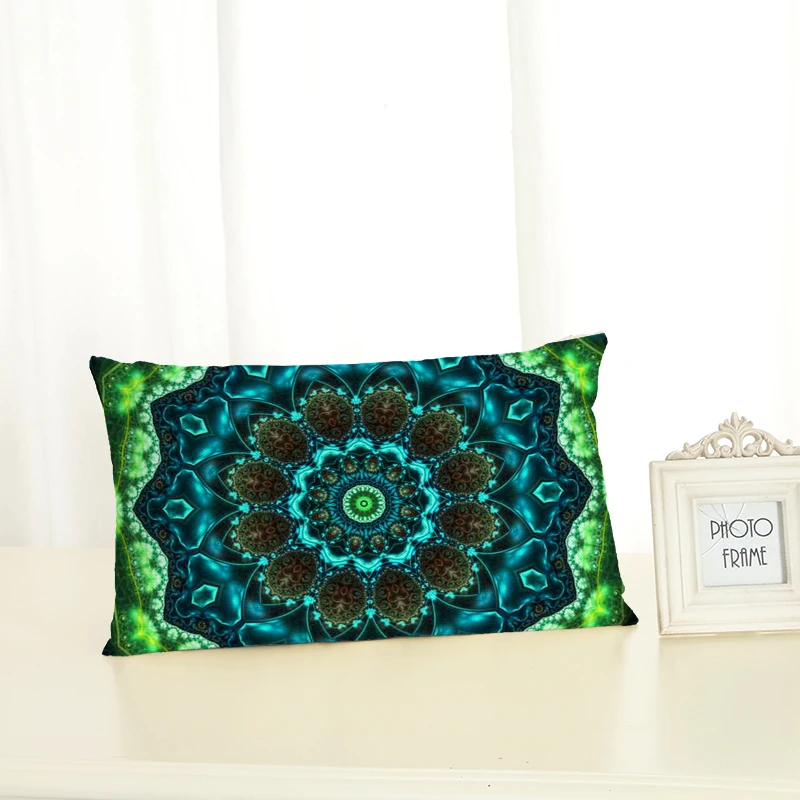 

Geometric Element Cushion Covers Green Plant Home decoration 30x50 Decorative Beige Linen Pillow Case