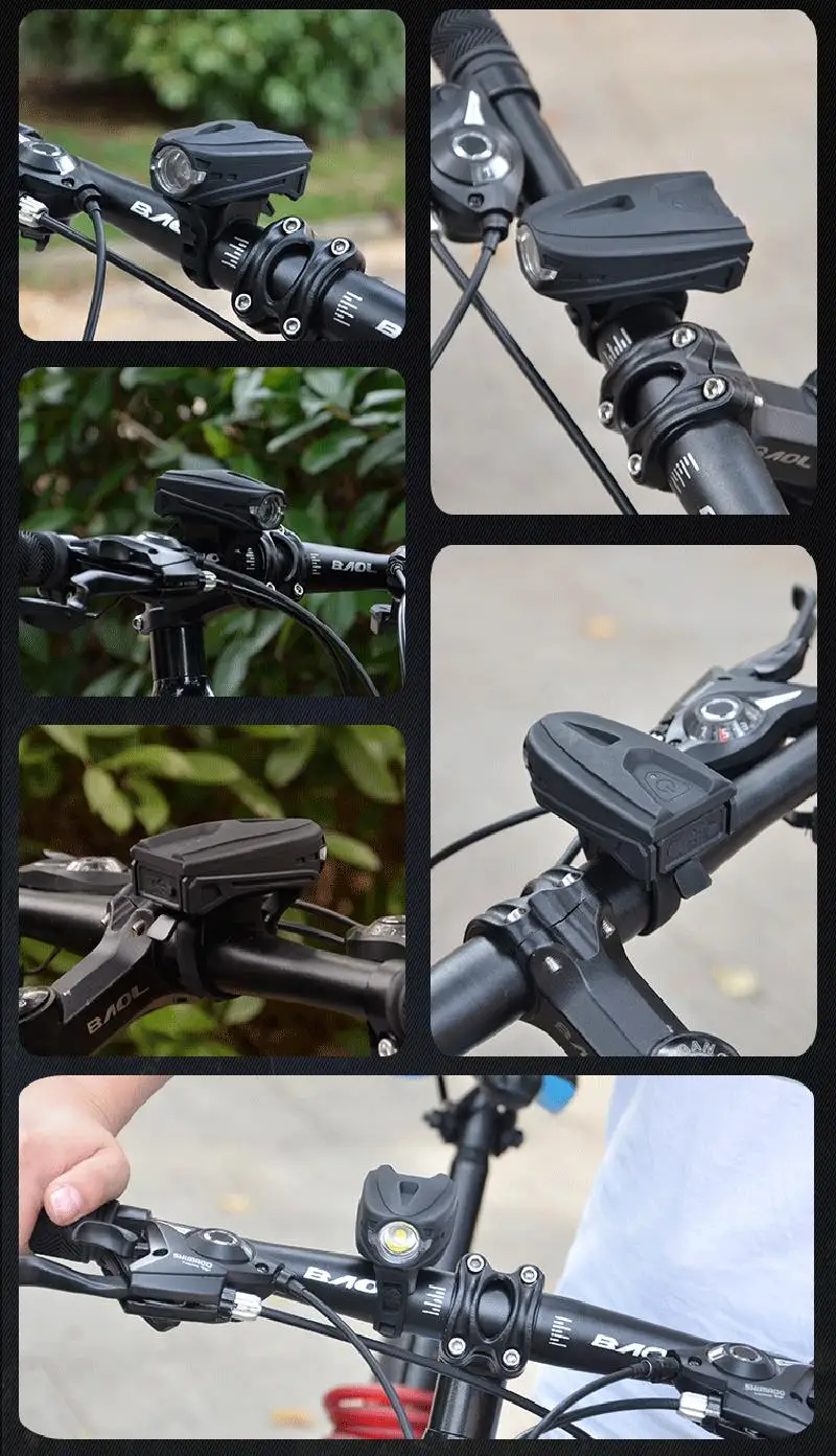 Perfect Dropshipping 1200LU Bike Front Light Intelligent Bicycle Bright Light USB Charging LED Flashlight Headlight Cycling Torch Lamp 10