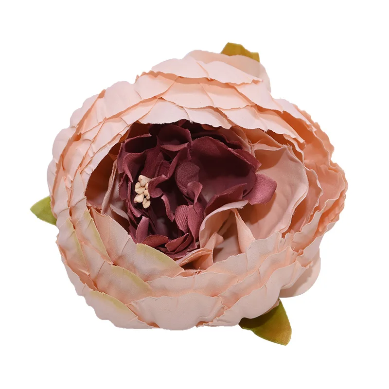 1pc 8cm Big Artificial Peony Flower Heads DIY Silk Flower Head for Wedding Home Party Decoration Flowers Fake Flower - Цвет: FH12