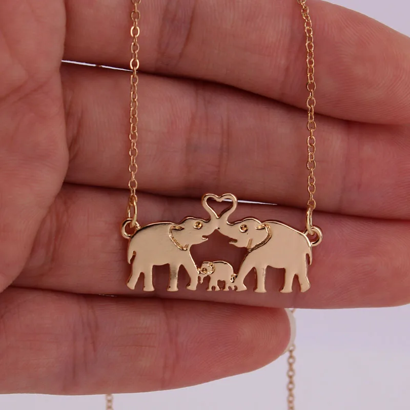 Hzew a warm family Elephant father mother and Детская Подвеска Ожерелье со слонами|elephant necklace|necklace