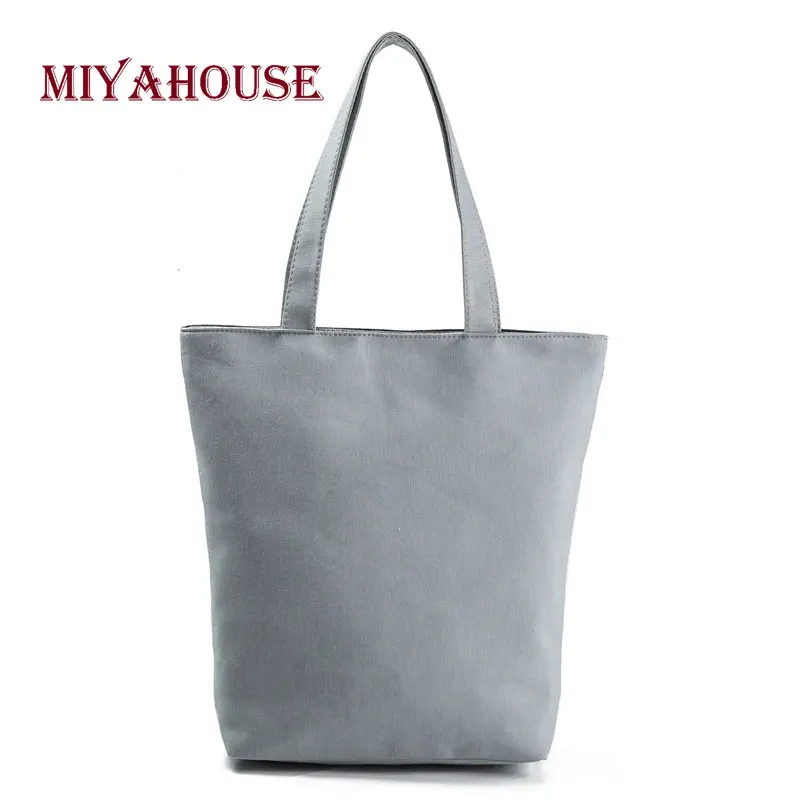Miyahouse, Новая модная женская сумка для покупок, крутые пляжные сумки с принтом кошек, женские холщовые сумки, сумки на плечо с мультипликационным принтом