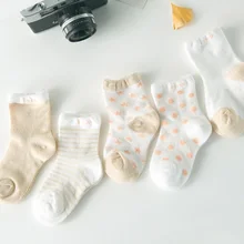 10 пара/лот, детские модные носки с геометрическим рисунком, классические полосатые носки унисекс для маленьких мальчиков и девочек детские осенние хлопковые носки
