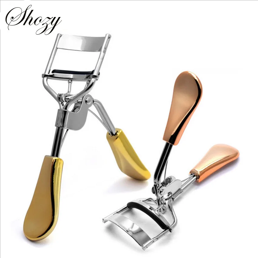 

Shozy Eyelash Curler for Eyelashes Golden Tweezers for Twisting Eyelashes with Refill Pad Makeup Tool for Curling Lashes-CUR002