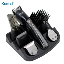 100 240V kemei 6 in 1 electric shaver hair trimmer titanium hair clipper shaving machine cutting