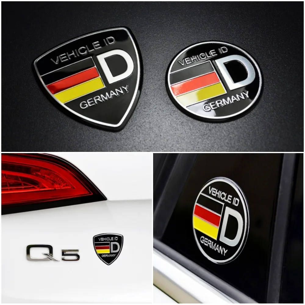 

2Pcs Aluminum Germany Emblem Badge For VW Golf Tiguan CC Jetta SCIROCCO AUDI A1 A3 A4 A5 A5 A7 BMW 320 325 335 520 525