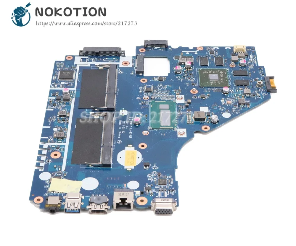 remarkable  NOKOTION For Acer aspire E1-572 E1-572G Laptop Motherboard I5-4200U CPU DDR3L HD8670M Video card V5