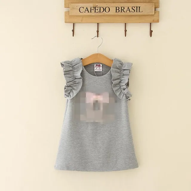 Kids Girls Dress 2-6T Princess Girl Pearl Bow Dress 2018 Ruffle Sleeve Party Wedding Vestidos Infant Children Clothing Retail