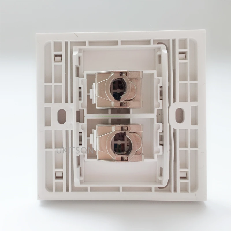 2 Socket CAT6A RJ45 Wall Panel pic 3