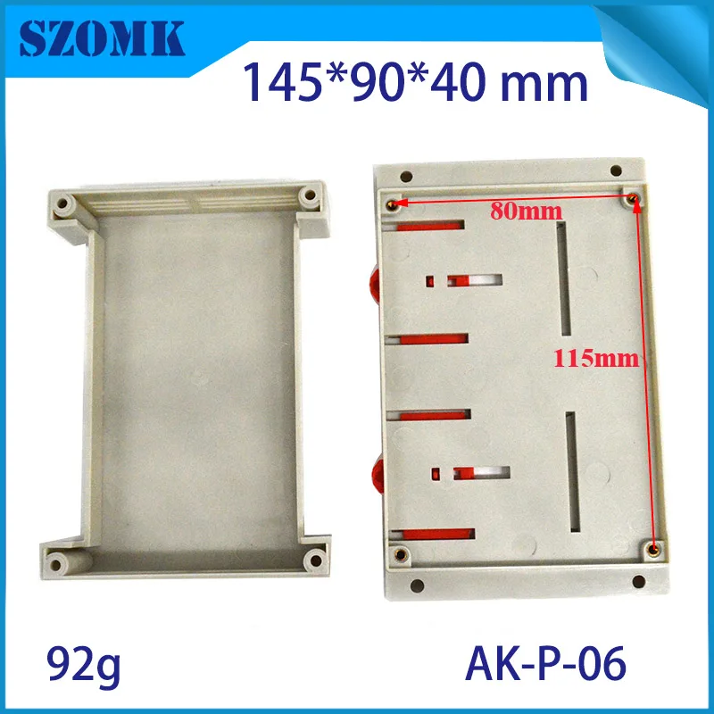1 шт., электроника, корпуса на din-рейку, коробка управления на din-рейку для pcb, din-риальный корпус, diy коробка 145*90*40 мм, промышленная коробка PLCC