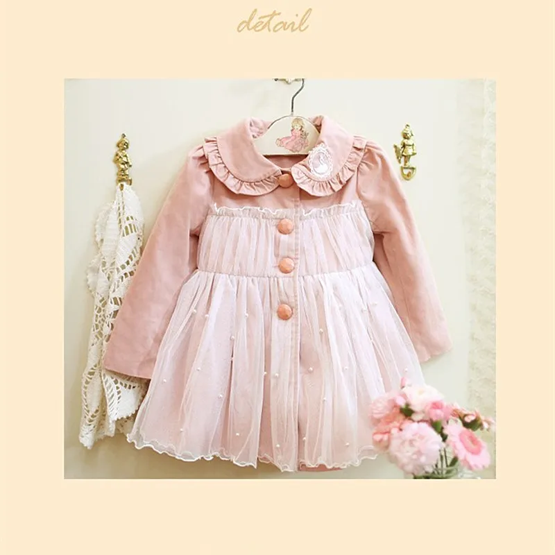 

Anlencool Free Shipping Girls Coat Autumn New Korean Children's Clothing Female Baby Princess Lace Long-sleeved Girls Jacket