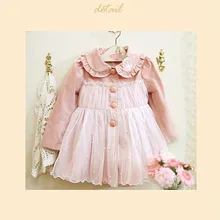 Anlencool Free Shipping Girls Coat Autumn New Korean Children’s Clothing Female Baby Princess Lace Long-sleeved Girls Jacket
