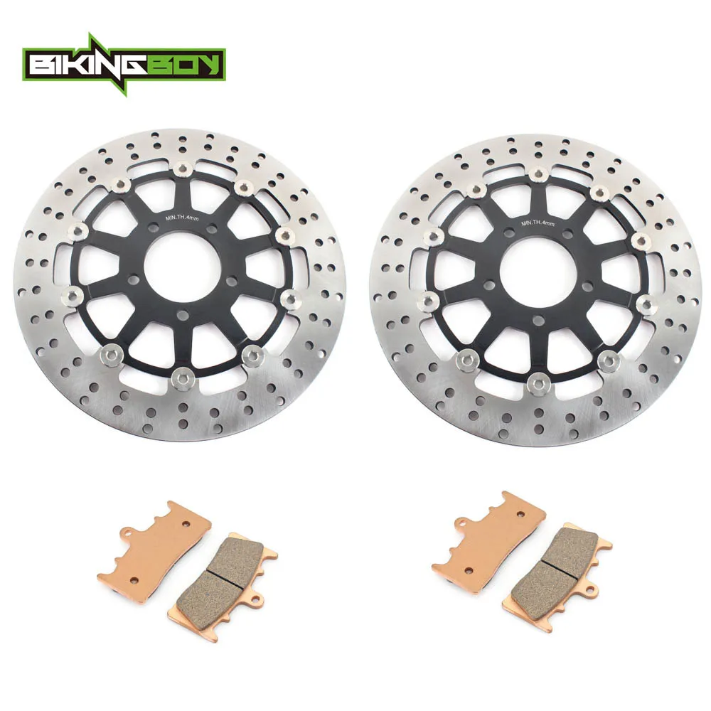 Round Black BIKINGBOY для SUZUKI GSXR 750 96-99 GSXR 1000 01-02 GSX 1300 R Hayabusa 99-07 TL1000R 98-03 передние тормозные диски роторы колодки - Цвет: Round Black