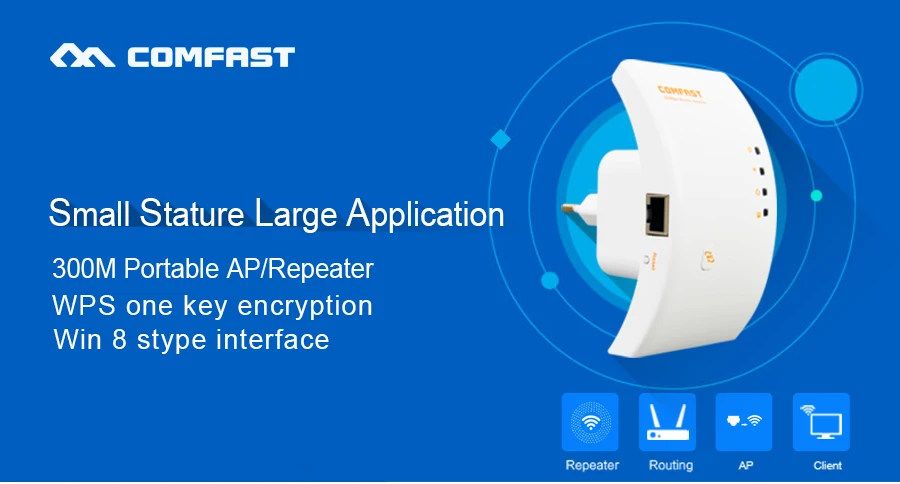 Comfast CF-WR500 300 Мбит Портативный Wifi повторитель Беспроводной N Маршрутизатор 802.11n/b/g 2dBi антенны расширитель Wi-Fi усилитель сигнала