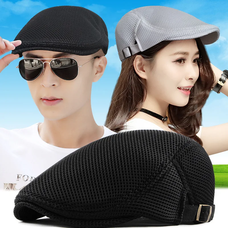 Summer Men Women Casual Beret Hat Ivy Flat Cap Cabbie Newsboy Style Gatsby Hat Adjustable