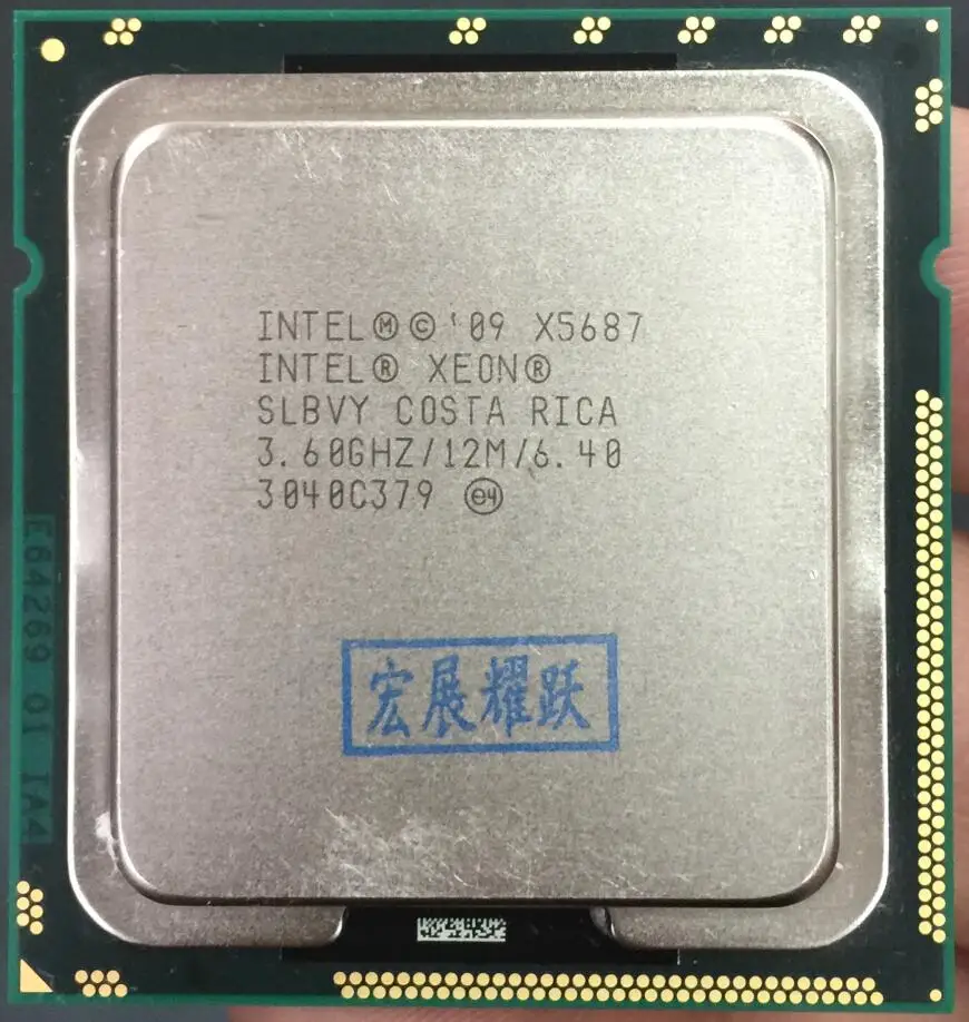 Процессор Intel Xeon X5687, четырехъядерный процессор LGA1366 для настольных ПК, процессор