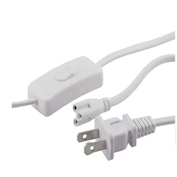 

50X EU US Plug Switch Cable for T5 T8 LED Tube Three Hole integrated tube connector EU Power Supply Charger Wire Connection Line