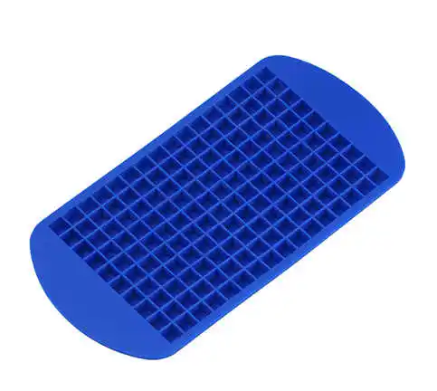 160 кухонные принадлежности заморозка кубиков льда мини куб силиконовая форма для льда плесень лоток инструмент для пудинга - Цвет: Синий