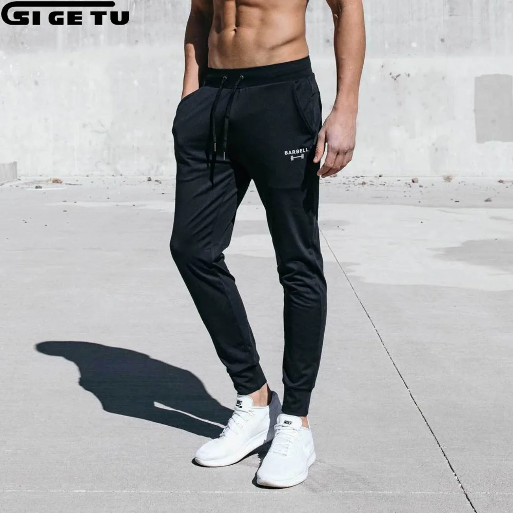 Buy Autumn New Men's fitness Sports Pants Men's Gym Pants Cotton Sportswear