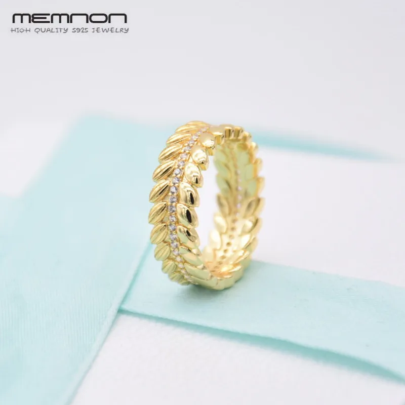 

2018 New Autumn Grains of Energy golden rings 925 sterling Silver rings for women silver 925 jewelry ring anillos Memnon Jewelry