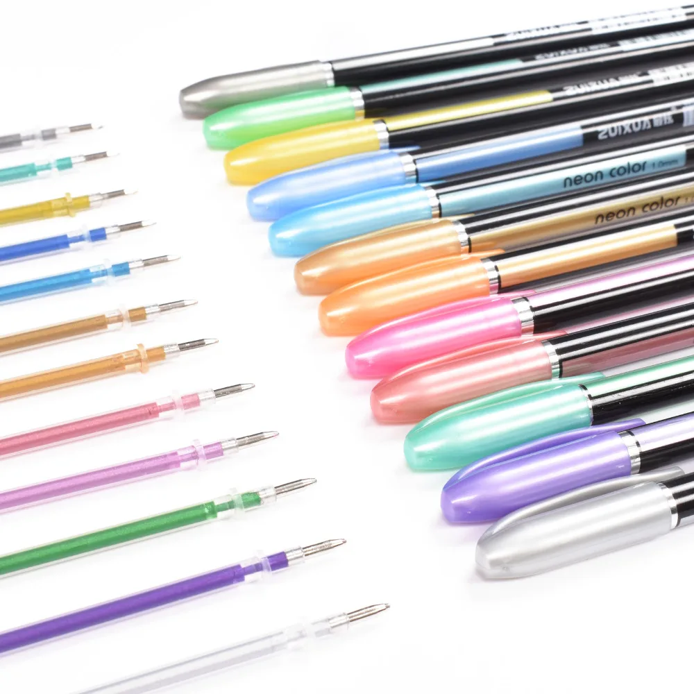 Набор гелевых ручек для рисования 24/48 цветов 1 0 мм|gel pen set|gel pencolors gel |