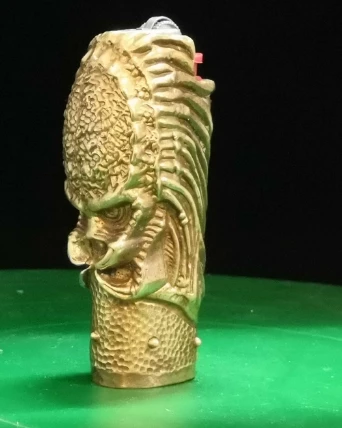 

watch video YLG 11 model pure handmade brass Predator lighter shell Bic J3 lighter